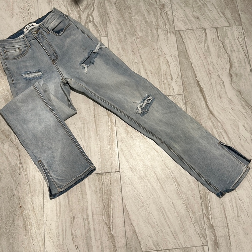 Distressed jeans